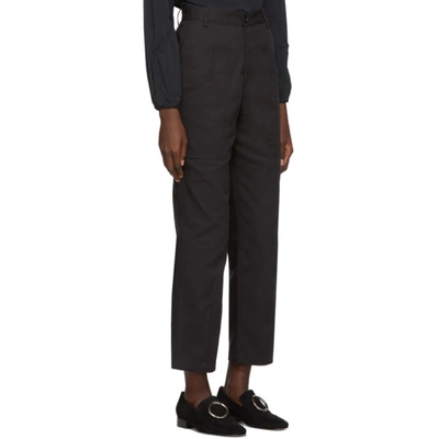 Shop Markoo Ssense Exclusive Black The Dropped Pocket Trousers
