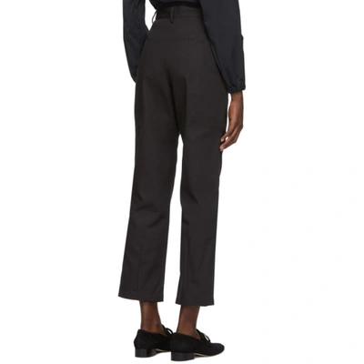 Shop Markoo Ssense Exclusive Black The Dropped Pocket Trousers