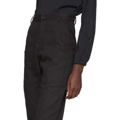 Shop Markoo Ssense Exclusive Black The Dropped Pocket Trousers