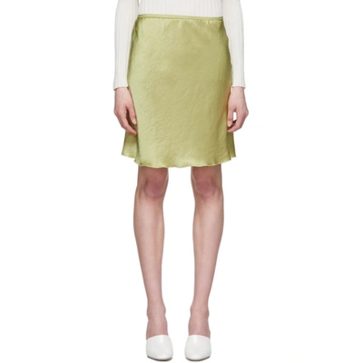 Shop Nanushka Green Gem Miniskirt In Lime