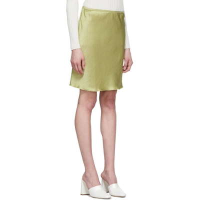 Shop Nanushka Green Gem Miniskirt In Lime