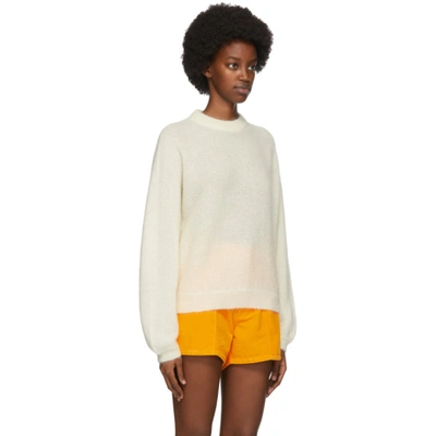 Shop Erl Off-white Mohair & Alpaca Sweater In 3 Off White