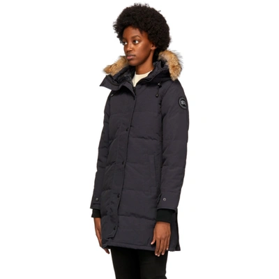 Shop Canada Goose Navy Down 'black Label' Shelburne Parka In 67 Navy