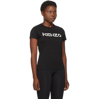 Shop Kenzo Black Classic-fit Logo T-shirt In 99 Black
