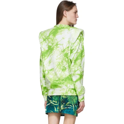 Shop Versace Green Tie-dye Signature Sweater In A7525 Green