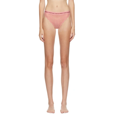 Shop Stella Mccartney Pink Whitney Popping High Leg Briefs In Blush