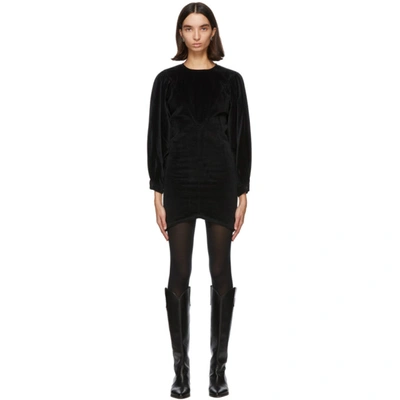 Shop Isabel Marant Black Dilavio Dress In 01bk Black