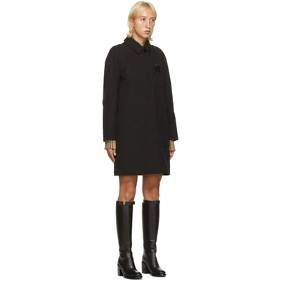 Shop Burberry Black Sansend Trench Coat In A1189 Blac