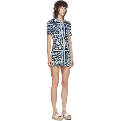 Shop Fendi Blue Joshua Vides Edition Terrycloth Short Dress In F1c20 Piano