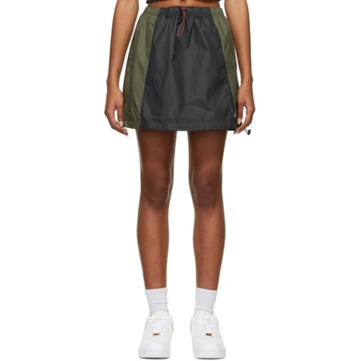 Shop Nike Black & Khaki Icon Clash Sportswear Miniskirt In 010 Black