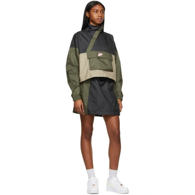 Shop Nike Black & Khaki Icon Clash Sportswear Miniskirt In 010 Black