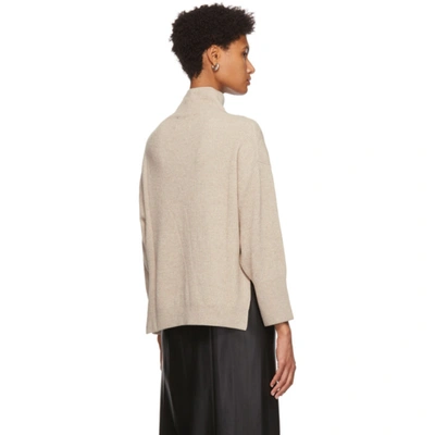 Shop Nanushka Beige Recycled Cashmere Turtleneck