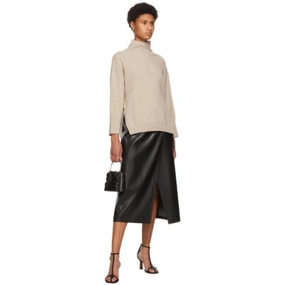 Shop Nanushka Beige Recycled Cashmere Turtleneck