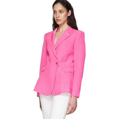 Shop Jacquemus Pink 'la Veste Qui Vole' Blazer