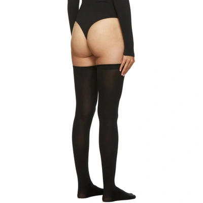 WOLFORD 黑色 FATAL 80 SEAMLESS STAY-UP 高筒袜