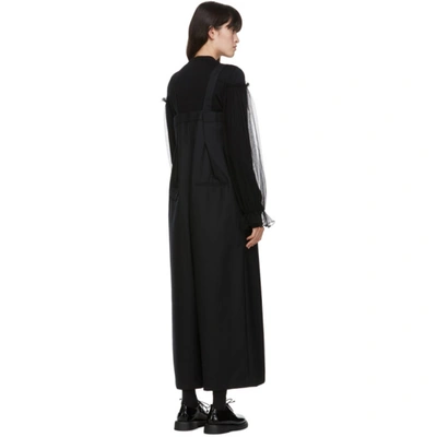 Shop Noir Kei Ninomiya Black Trouser Suspender Jumpsuit In 1 Black
