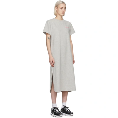 Shop Helmut Lang Grey T Dress In Ueh Vapor Heather