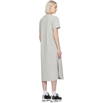 Shop Helmut Lang Grey T Dress In Ueh Vapor Heather