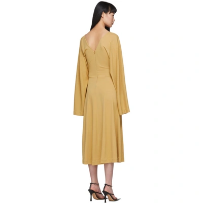 Shop Totême Yellow Bolbec Dress In 820 Oat