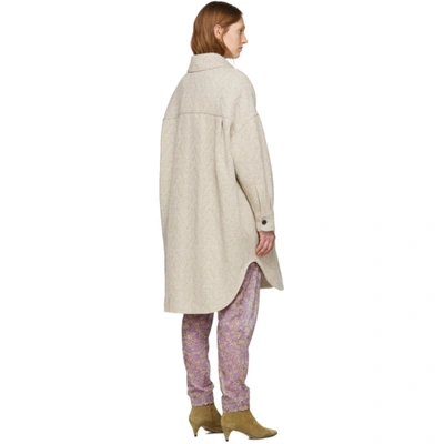 Shop Isabel Marant Étoile Isabel Marant Etoile Off-white Wool Obira Coat In 23ec Ecru