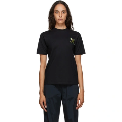 Shop Off-white Black Mini Leaf Arrows T-shirt In Black/green