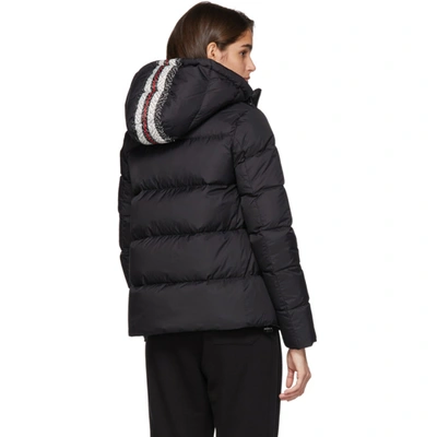 BURBERRY 黑色 MONOGRAM PUFFER LEITH 羽绒夹克