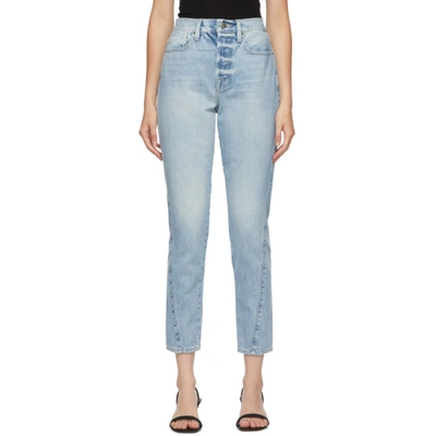 Shop Frame Blue 'le Original Skinny Twist' Jeans In Acacia