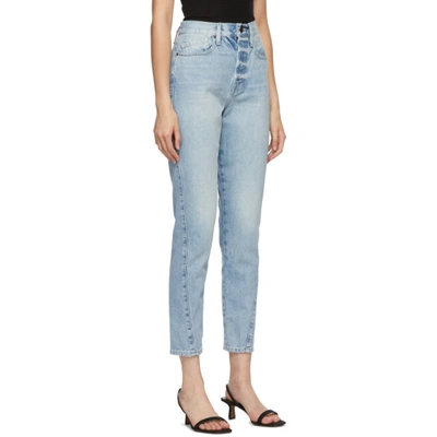 Shop Frame Blue 'le Original Skinny Twist' Jeans In Acacia