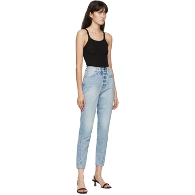 Shop Frame Blue 'le Original Skinny Twist' Jeans In Acacia