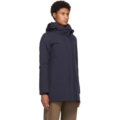 Shop Herno Navy Down Gore-tex® Hilo Jacket In 9201 Navy