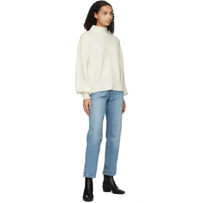 Shop Won Hundred Off-white Alpaca Blakely Turtleneck In Cannoli