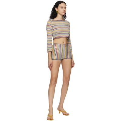 Shop Missoni Multicolor Striped Shorts In Sm29p