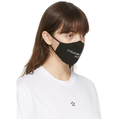 Shop Stella Mccartney Black Logo Face Mask In 1000 Black