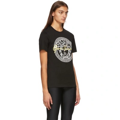 Shop Versace Black Signature Medusa T-shirt In A3116 Nero