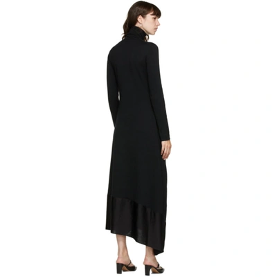 Shop Jil Sander Black Asymmetric Hem Dress In 001 - Black