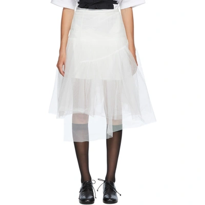 Shop Shushu-tong Ssense Exclusive White Two-layer Skirt