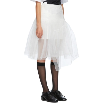Shop Shushu-tong Ssense Exclusive White Two-layer Skirt