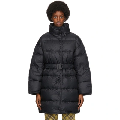 Shop Acne Studios Black Down Puffer Coat