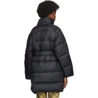 Shop Acne Studios Black Down Puffer Coat