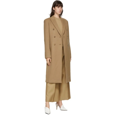 Shop Joseph Tan Cam Wool Coat In 0190 Saddle