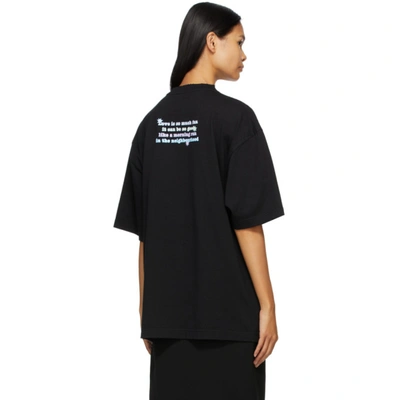 Shop Balenciaga Black Love Bear Xl T-shirt In 1000 Black