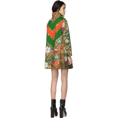 Shop Gucci Brown Gg Supreme Flowers Dress In 2103 Brown