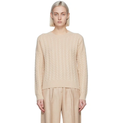 Shop Max Mara Beige Wool & Cashmere Breda Sweater In 002 Albino