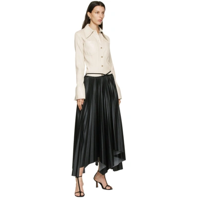 Shop Nanushka Black Vegan Leather Beeja Skirt