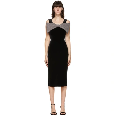 Shop Christopher Kane Black Velvet Bow Dress