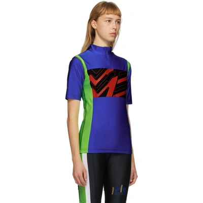 Shop Martine Rose Ssense Exclusive Blue Cycling T-shirt In Bright Blue