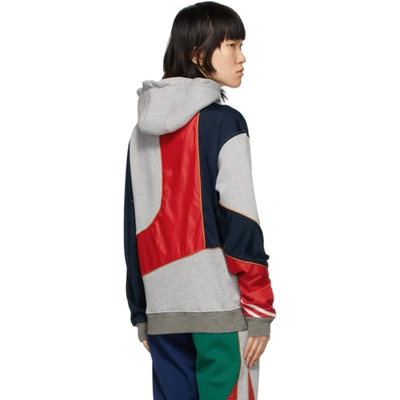 Shop Ahluwalia Grey & Multicolor Patchwork Hoodie In Grey/ Multi