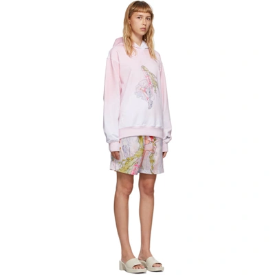 Shop Im Sorry By Petra Collins Ssense Exclusive Pink & White Graphic Pullover Hoodie In Pink/white