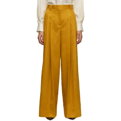 Shop Partow Yellow Wren Trousers In Saffron