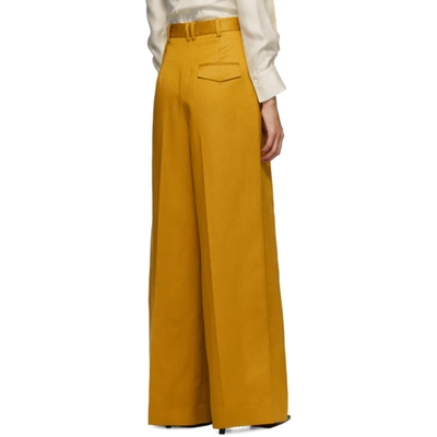 Shop Partow Yellow Wren Trousers In Saffron